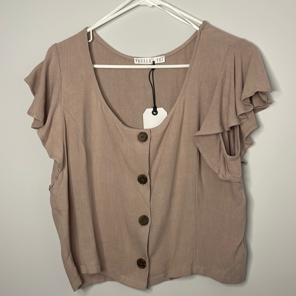 Potters Pot Ruffled Sleeve